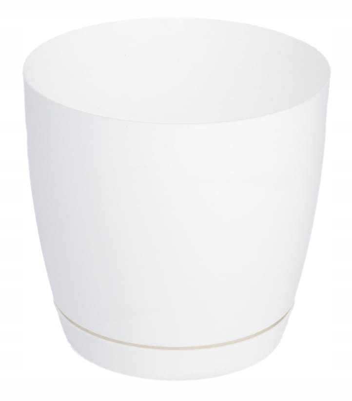 

Doniczka Toscana okrągła 11 z podstawkiem Biały