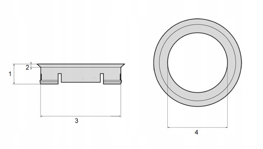 4 szt Pierścienie centrujące 73,1 na 66,1 Nissan R Producent Bimecc