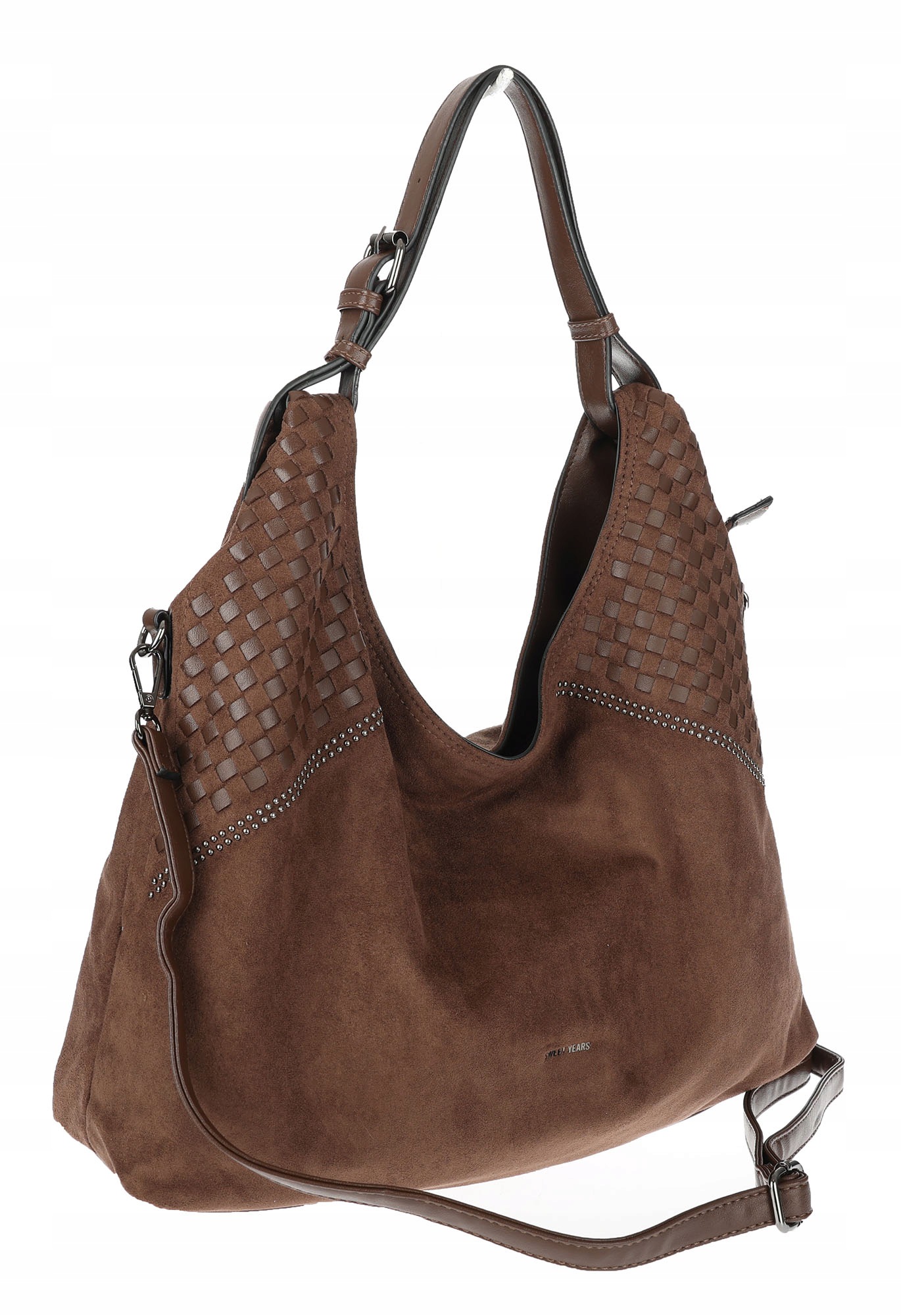 Dámská shopper kabelka semišová prostorná lehká taška BS105 Čokoládová