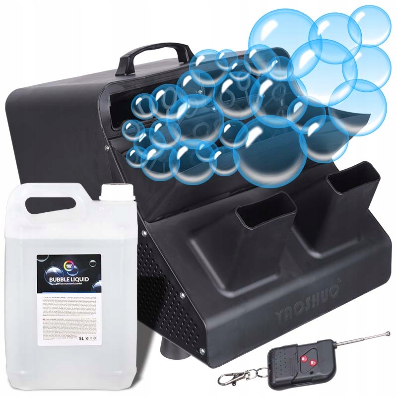 Výrobník Stroj Na Bubliny LIGHT4ME Bubble Big Spousta Bublin Dálkové Ovládání Tekutina