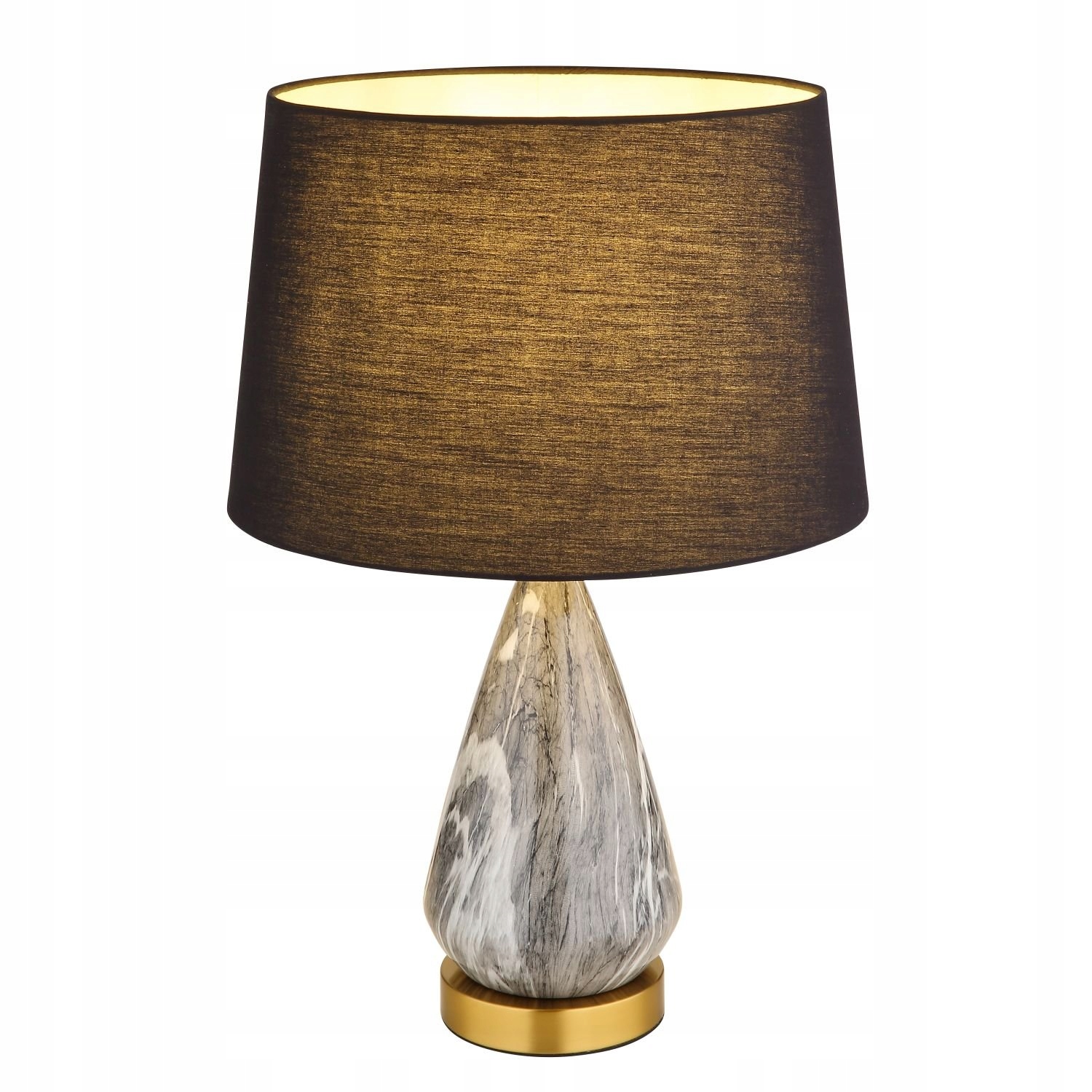Stolová lampa Kisa elegantná mosadzná čierna matná 54 cm Globo