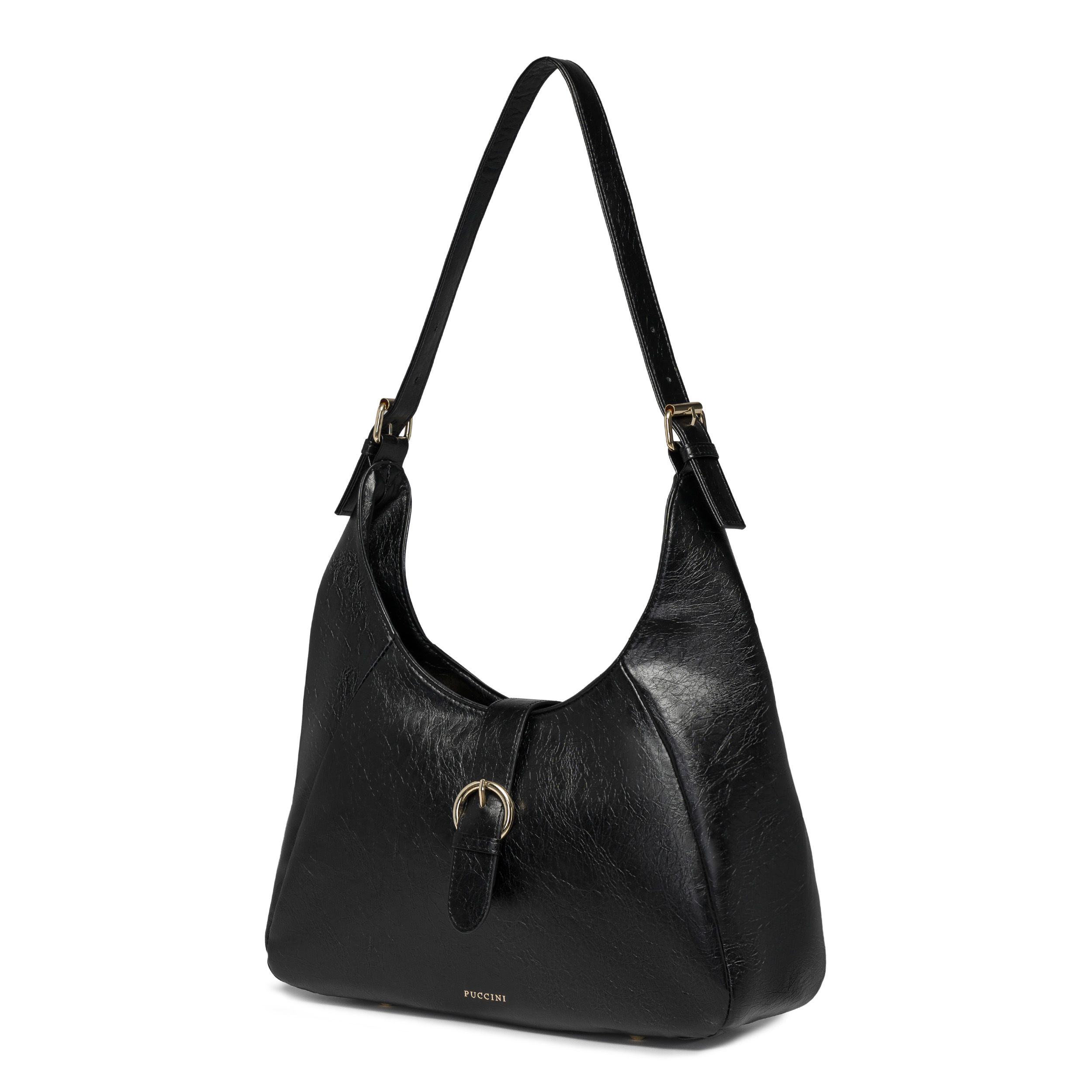 Dámská malá kabelka typu Hobo přes rameno Puccini Černá BK1251007D-1