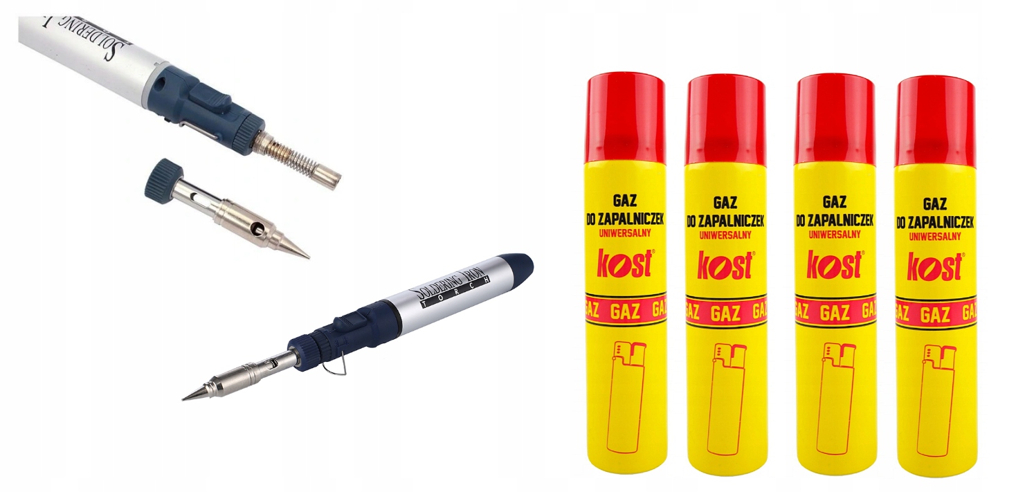 LUTOWNICA GAZOWA PALNIK OPALARKA PIROGRAF + 4 GAZY