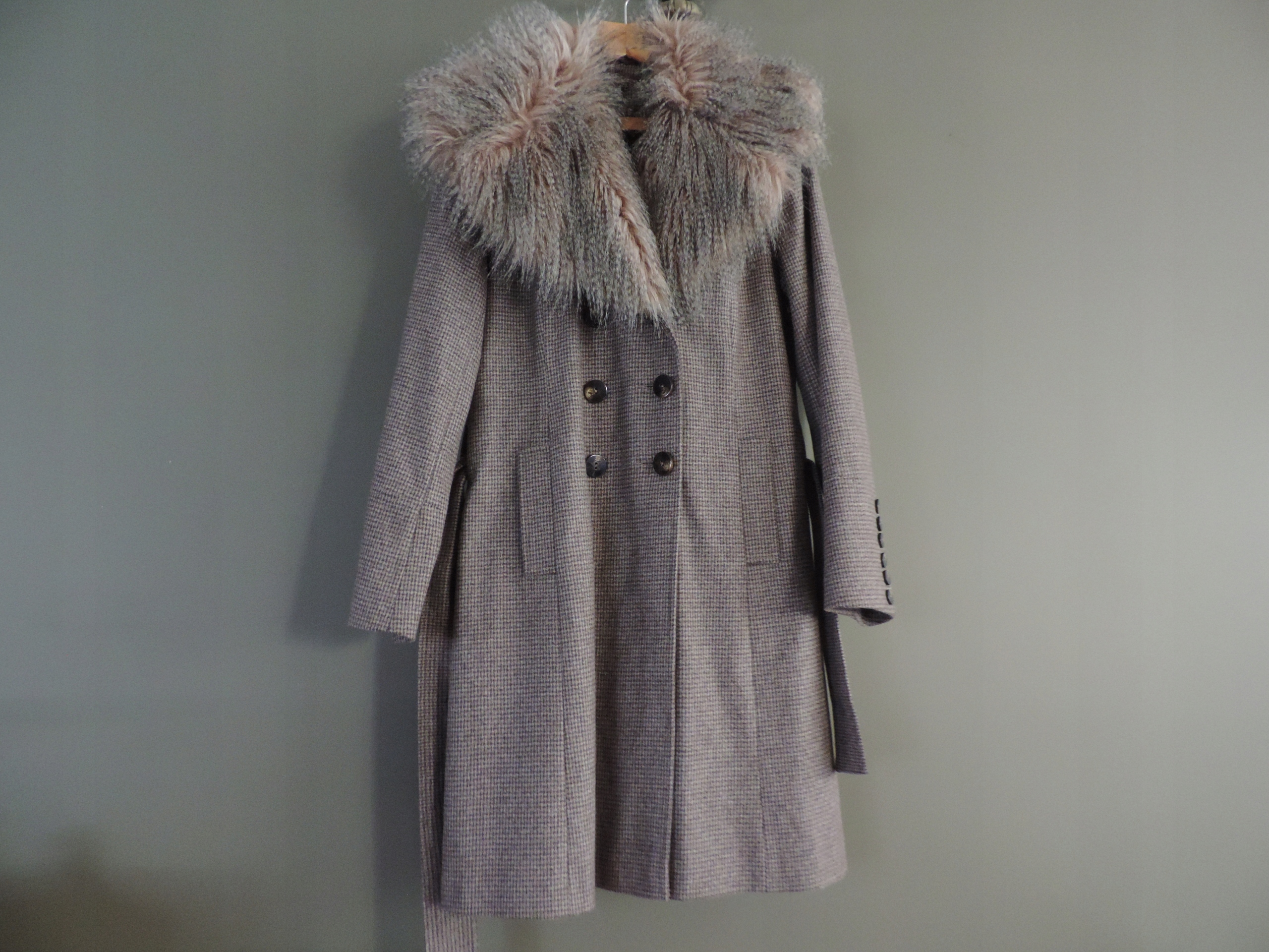 Deane & White Kabát 100% Vlna Nový M/L Ve Stylu 80. Let