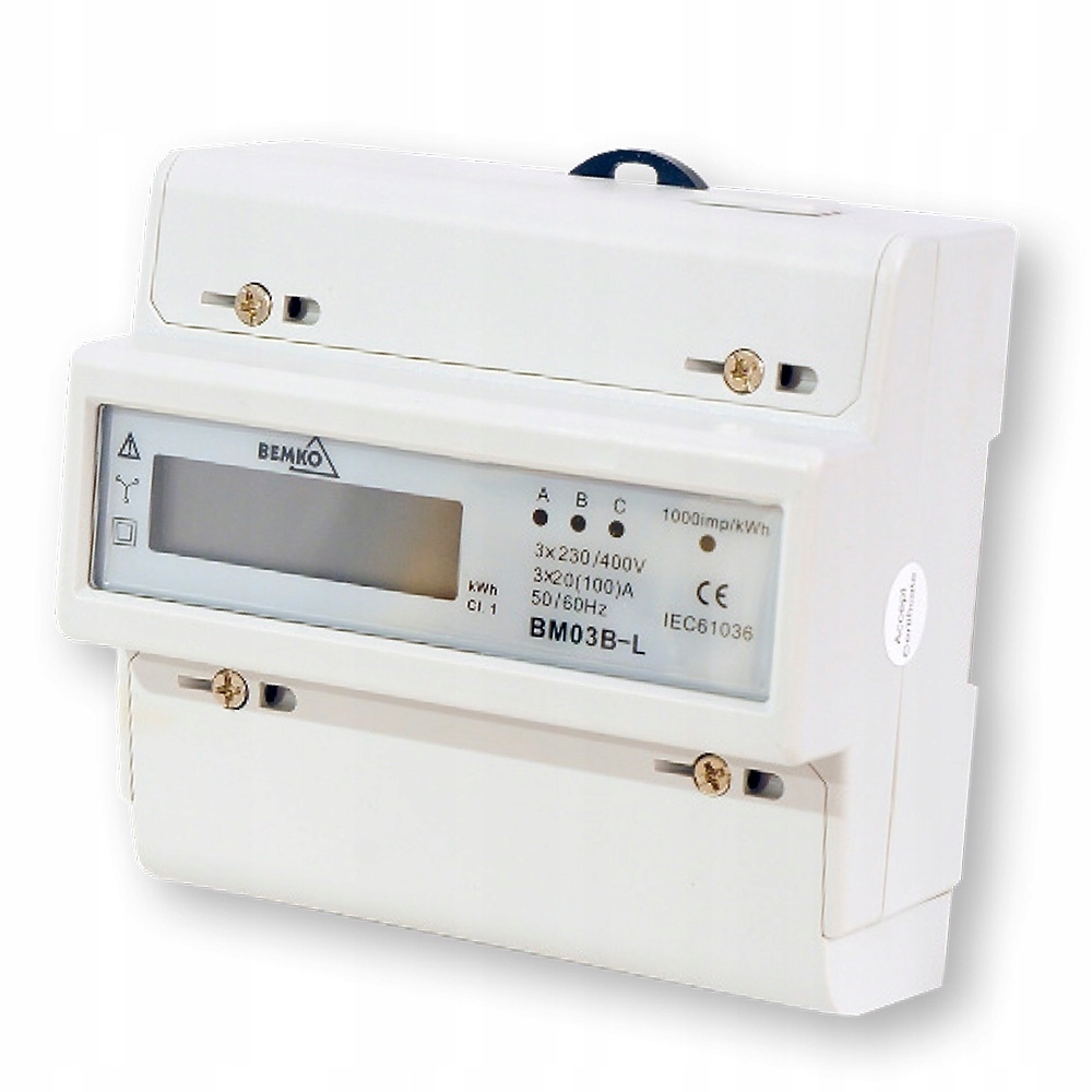 Počítadlo Bemko 230 V IP20 100 A