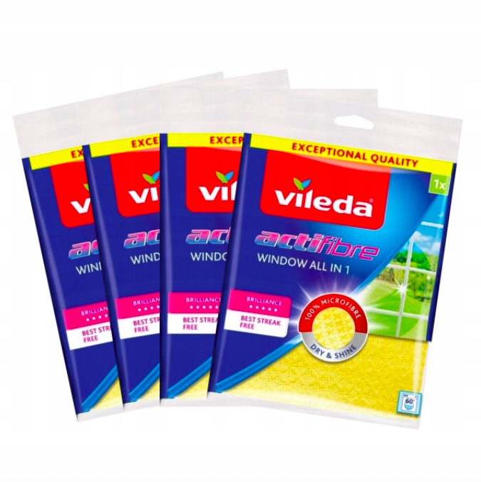 

Ściereczka Vileda Actifibre Okienna Do Okien x4