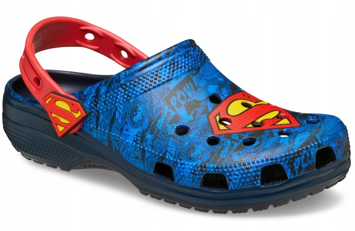 Crocs 211131-90H Superman klasické barevné nazouváky Crocsy M8 41-42