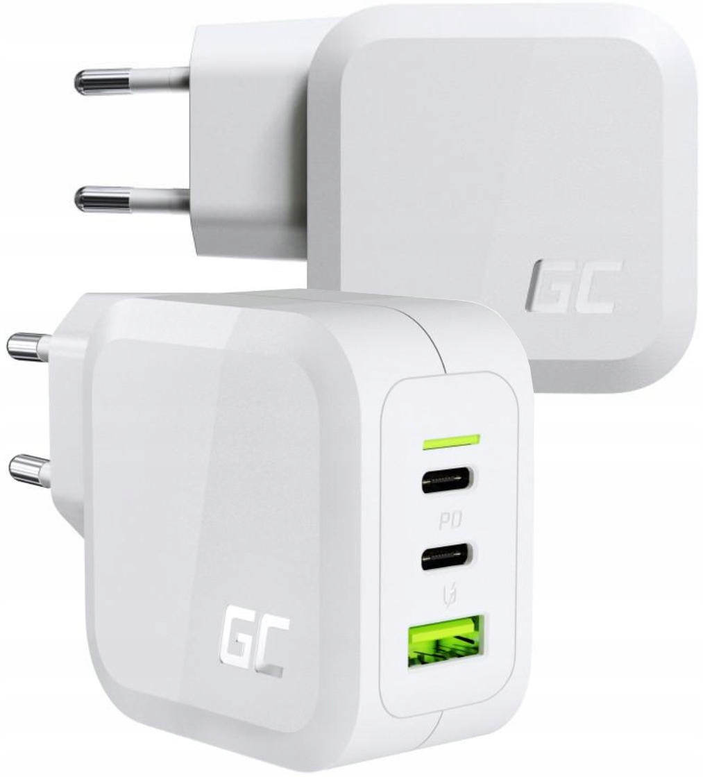 Síťová Nabíječka Green Cell Powergan 65W 3xPORTY Usb-c A Usb-a