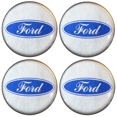 Naklejki na kołpaki emblemat Ford 55mm nieb sil