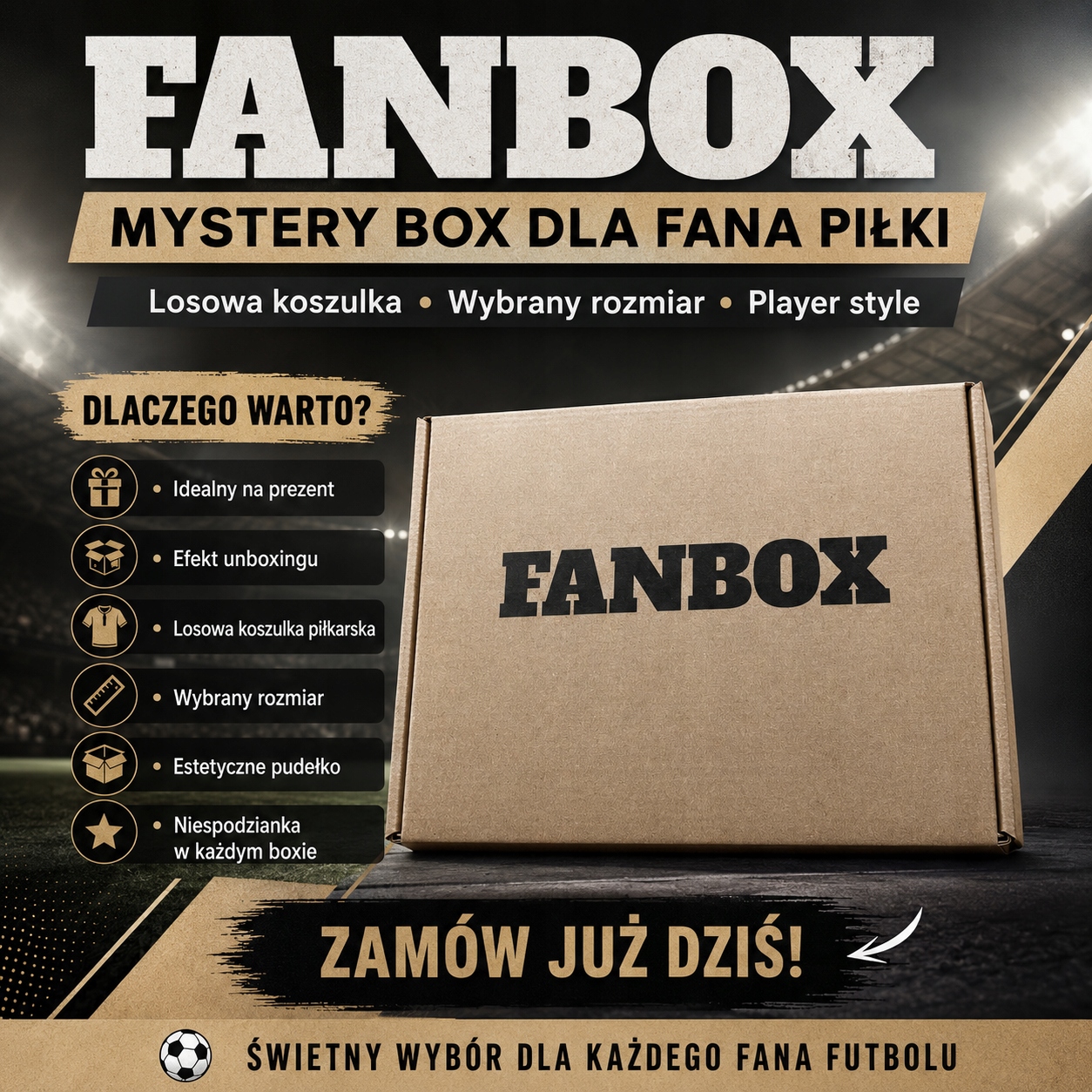 FanBox z koszulka piłkarską roz. S,M,L,XL,XXL