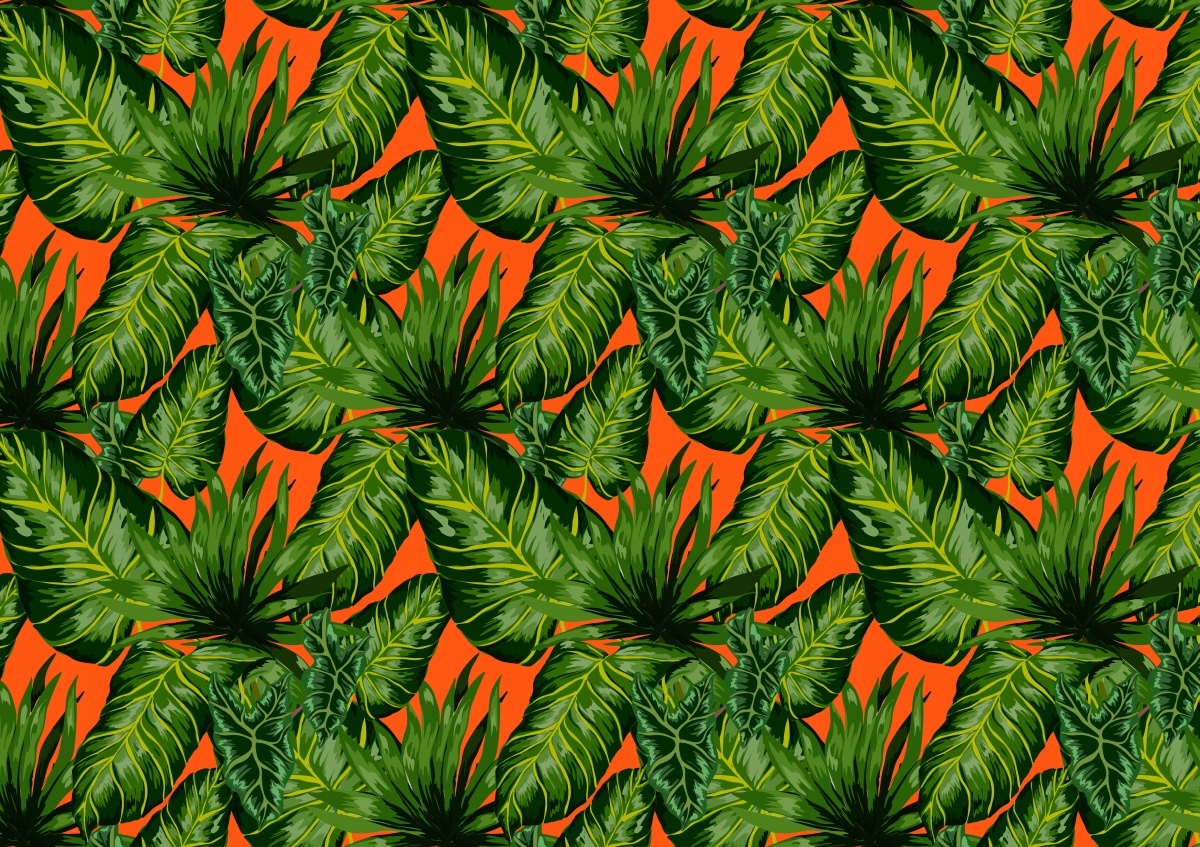 

Tapeta Flizelinowa Tropikalne liście - 208x146