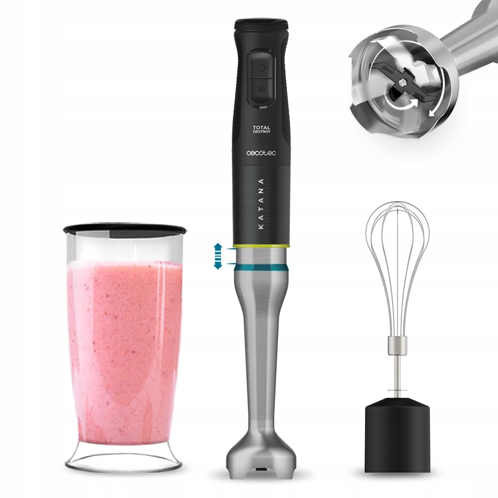 CECOTEC Blender Ręczny Katana 15 TotalDestroy 1500W 21 Prędkości Turbo