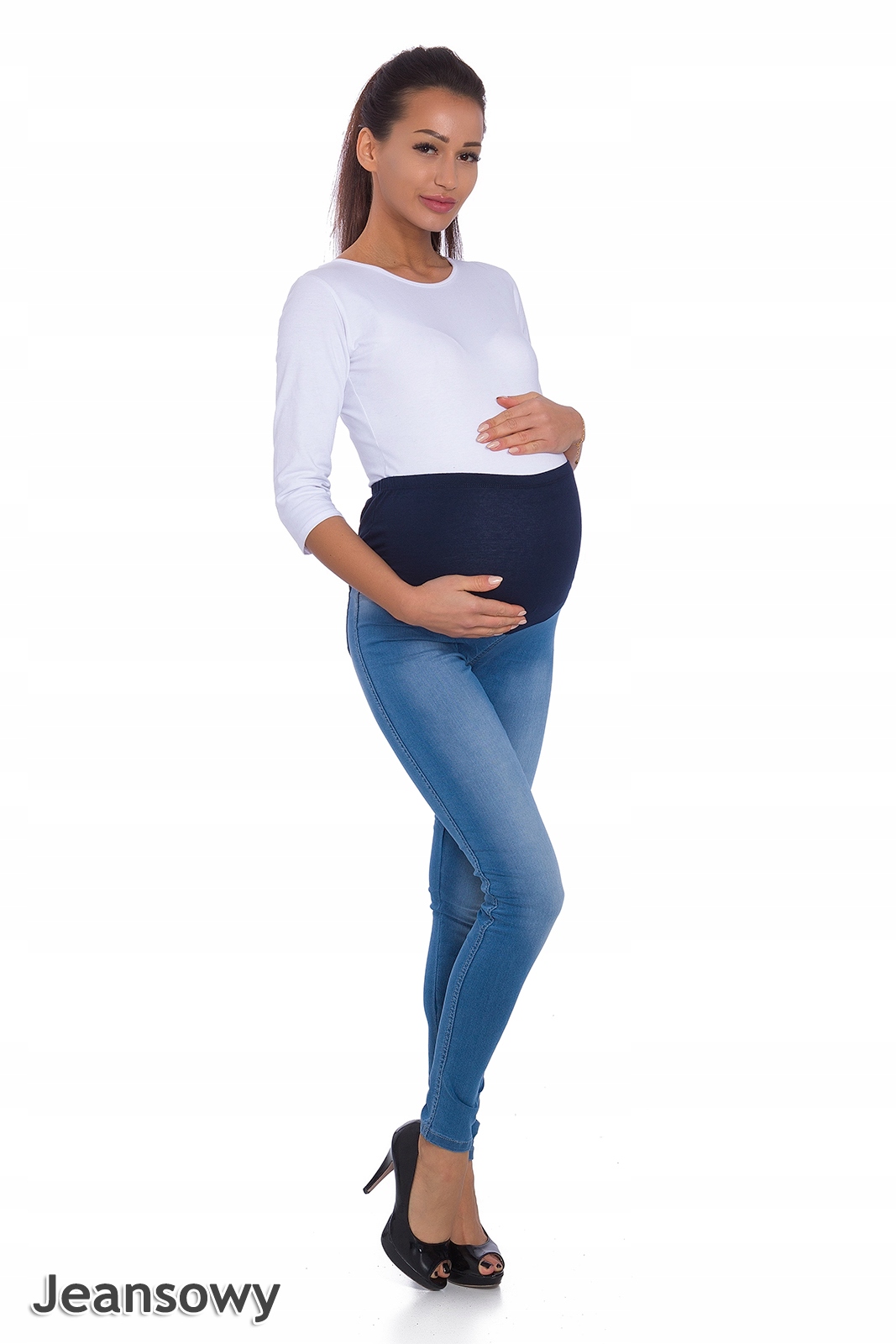 221_M/38 _CIĄŻOWE SPODNIE JEANS , SLIM Rozmiar 38