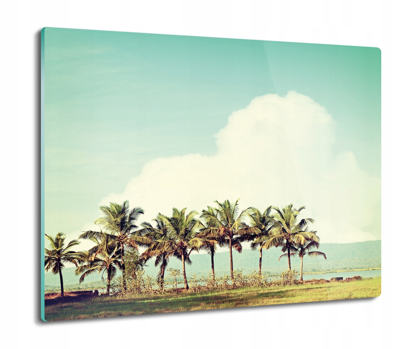 

Palmy drzewa morze 60x52 deska do krojenia szklana