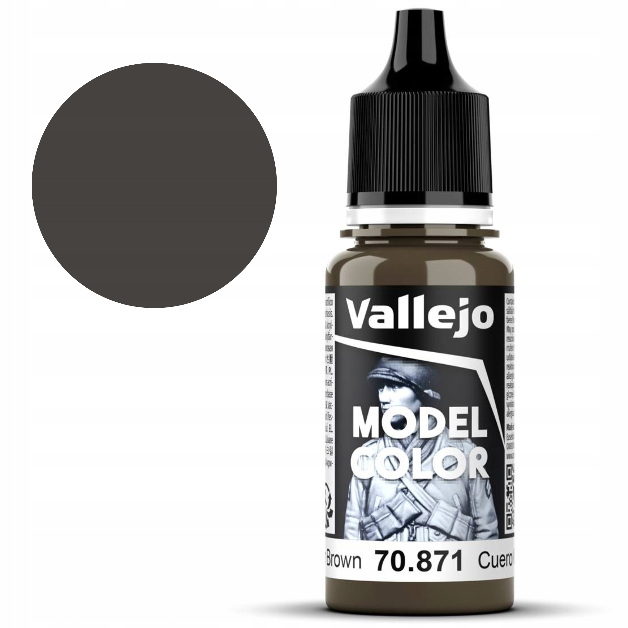 FARBKA VALLEJO MODEL COLOR LEATHER BROWN 18ML 70.871