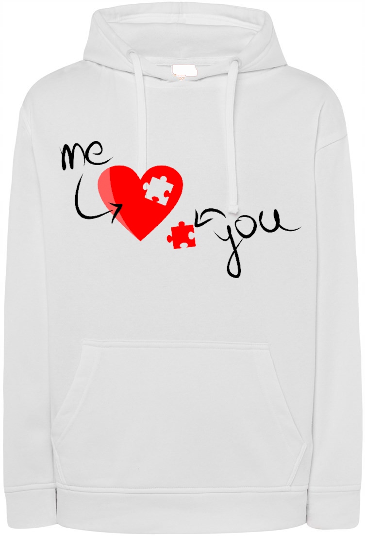 Valentýnská Mikina s potiskem Ty a já Láska r.XS