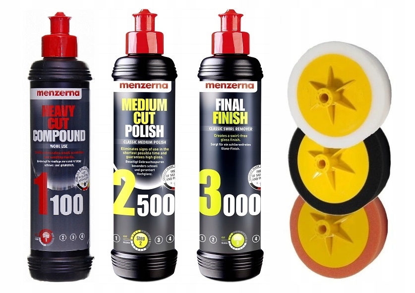 Menzerna паста HCC1100 + MCP2500 + FF3000 + губка