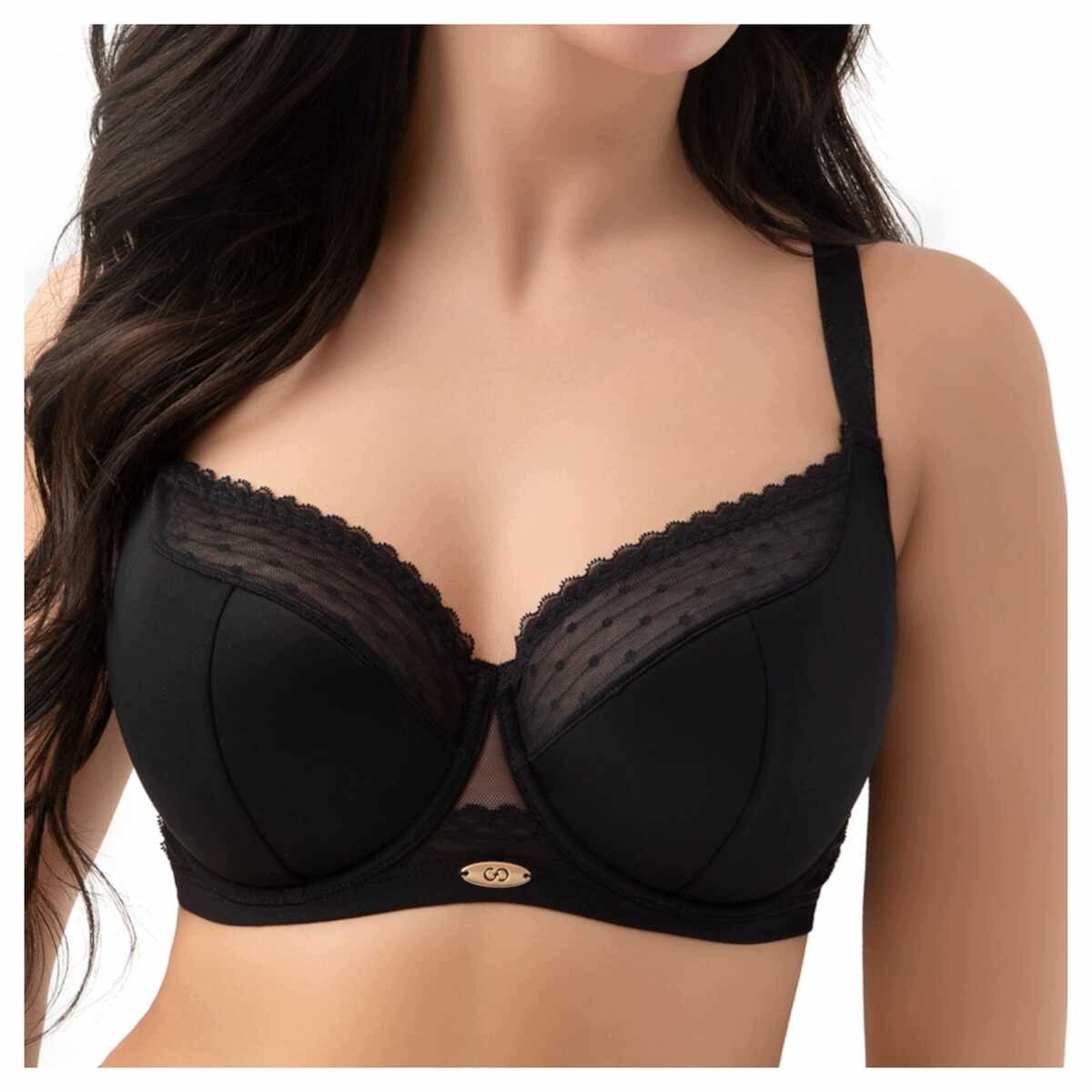 Dámská modelovací podprsenka Dotti 021 semi soft černá s kosticemi 80J