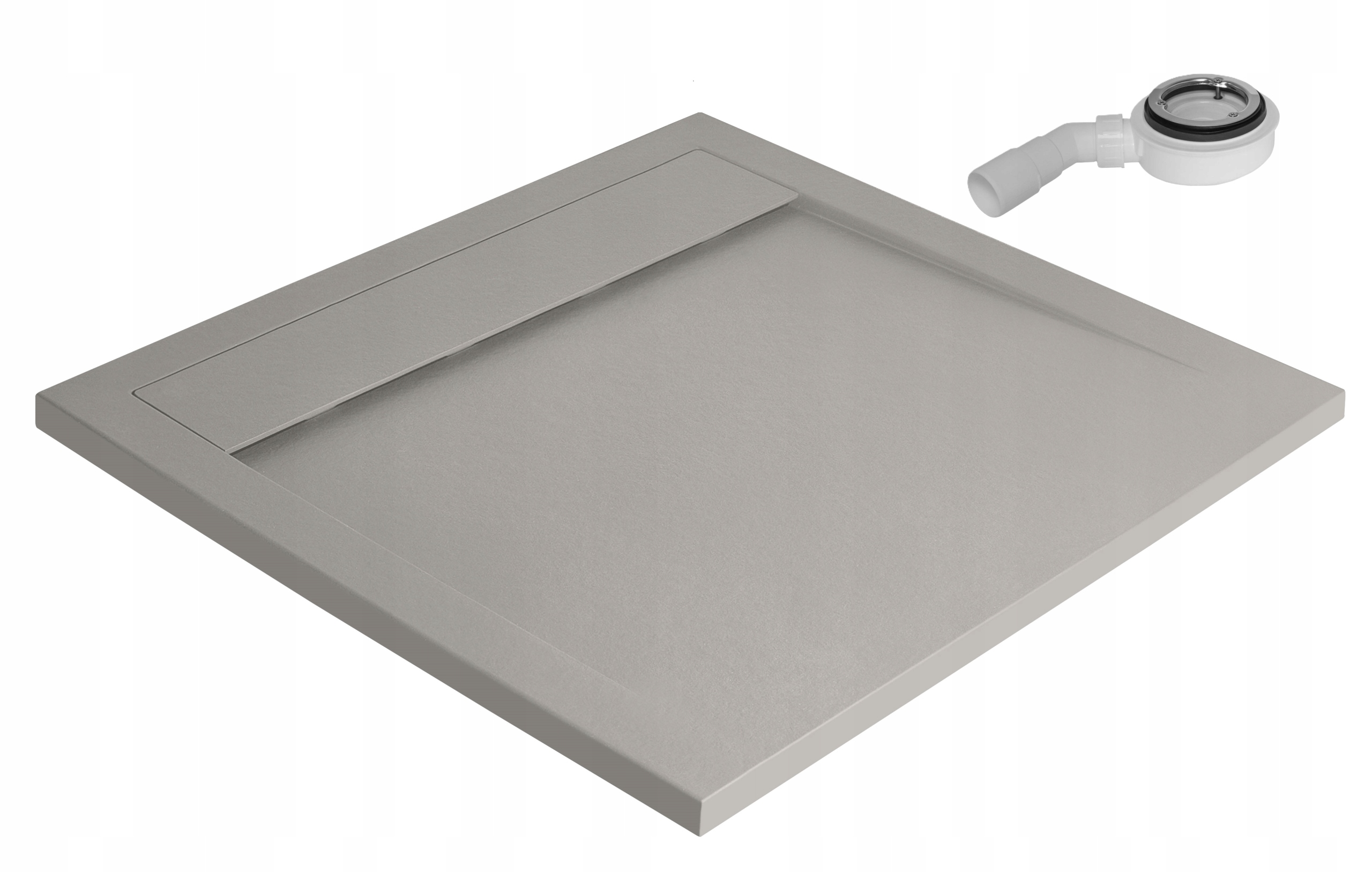 Radaway sprchová vanička z konglomerátu Teos C cemento 80x80 cm se sifonem