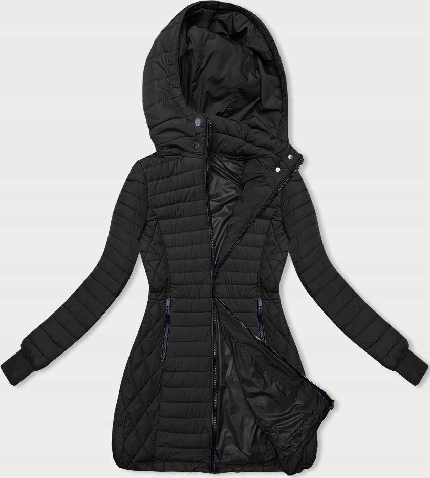 Pikovaná Bunda Kapuce 2M-017 Černá XL (42)