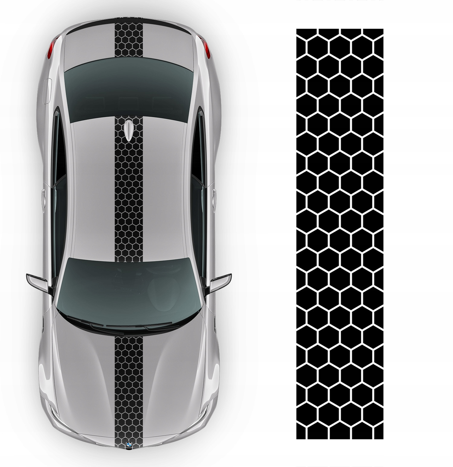 Samolepka na auto Motiv Pásek Hexagon 25x400 cm