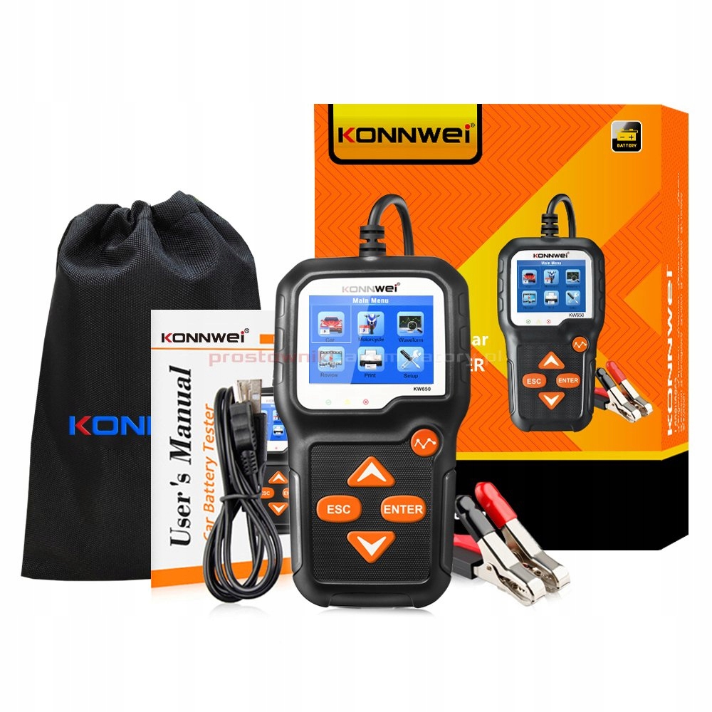

Tester diagnostyczny do akumulatorów Konnwei KW650