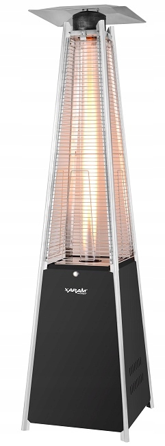 Plynový topný deštník Xaram Pyramida Black 13 kW zahrada terasa Radiátor