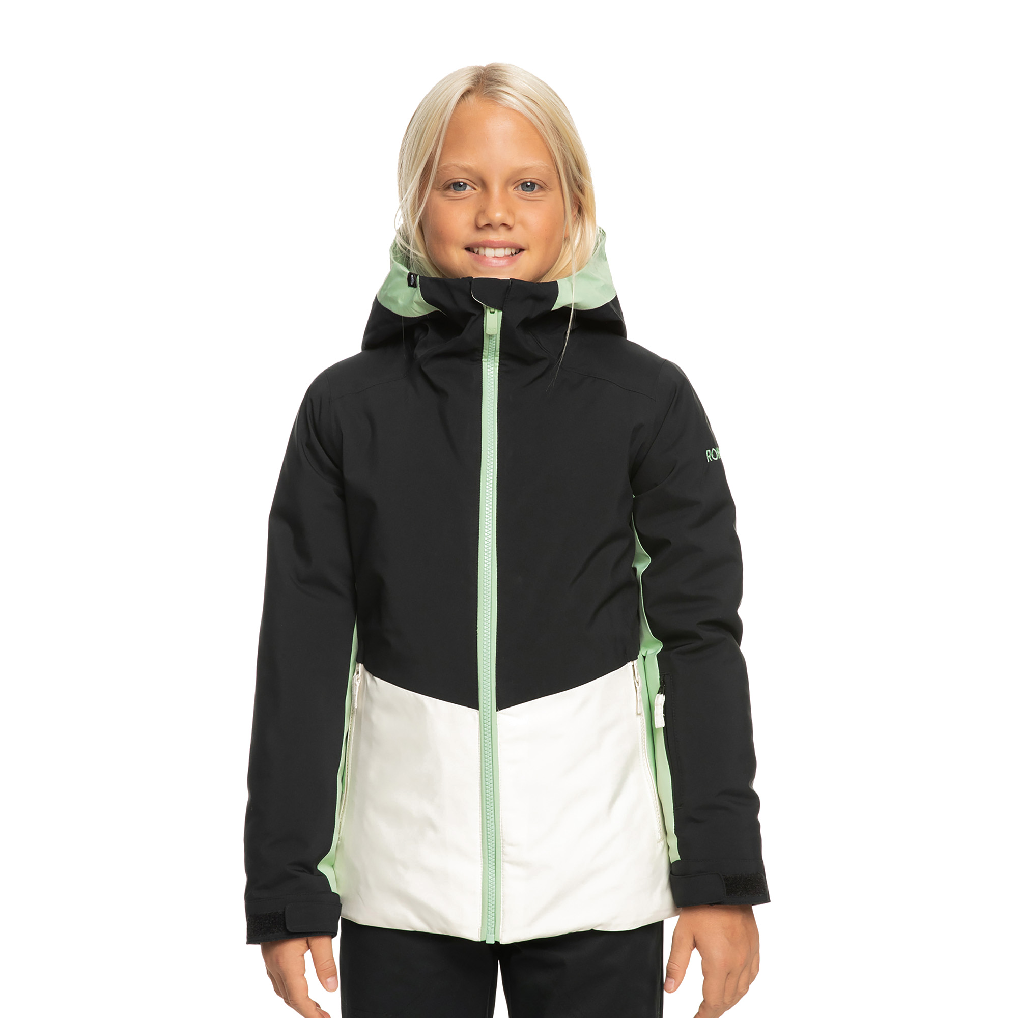 Kurtka snowboardowa dziecięca Roxy Silverwinter Girl true black 10/M