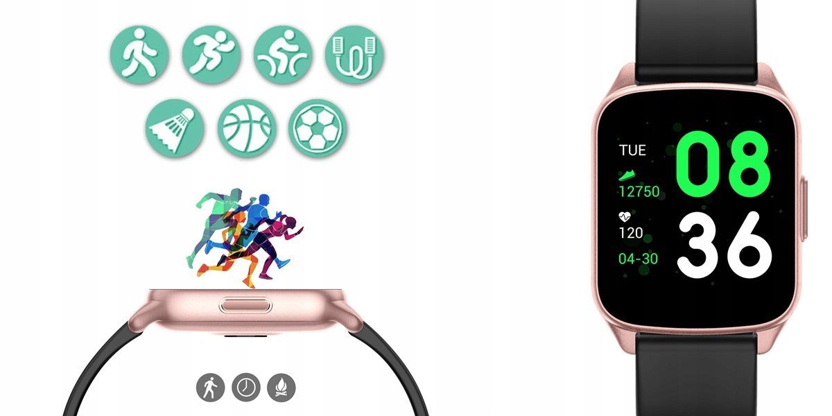 

Zegarek Smartwatch Sen Tętno Sport Kroki