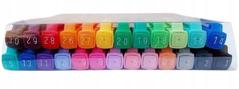 NIEZAWODNE CIENKOPISY Rystor 25 kolorów ETUI RC-04 Rodzaj pisaki