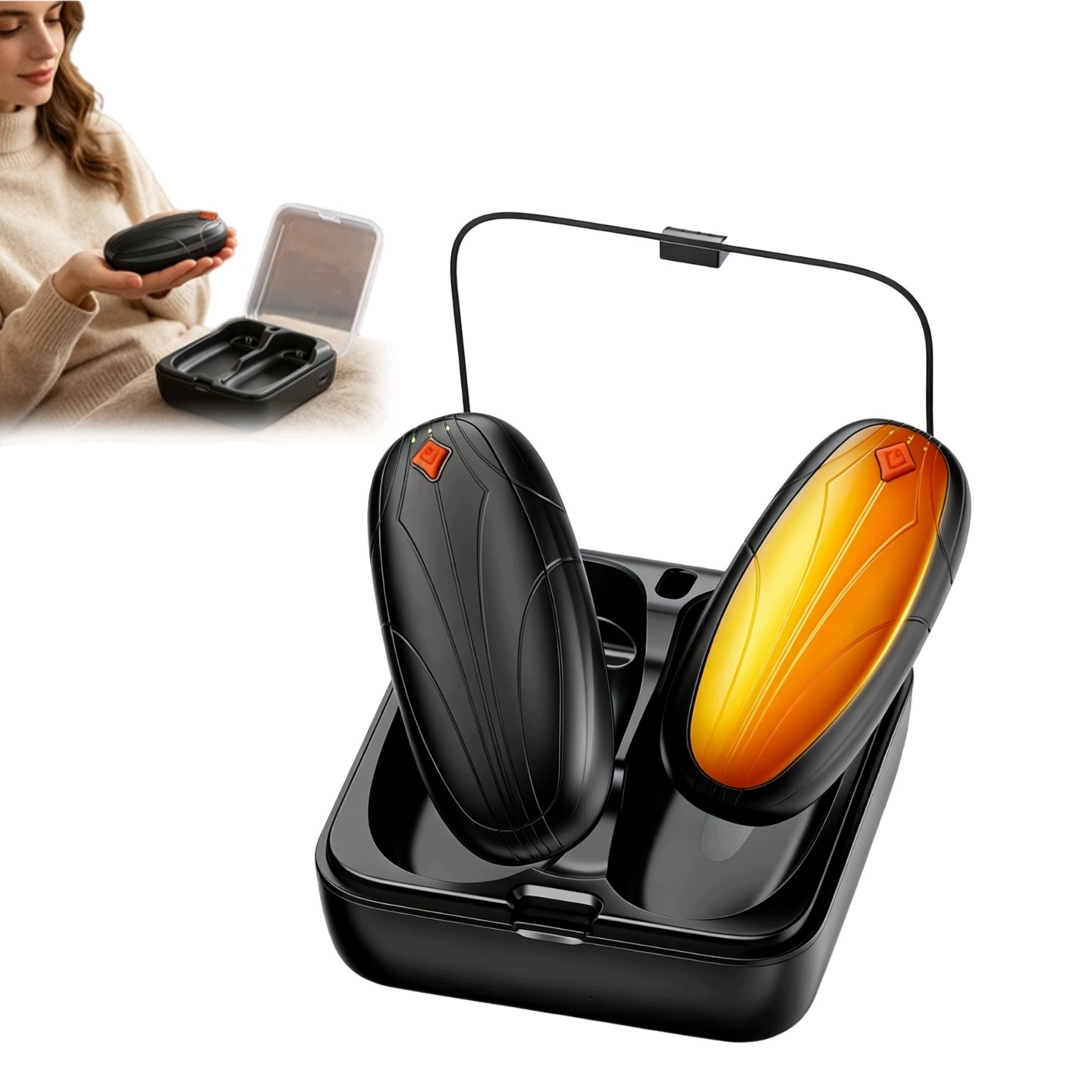 Mini Elektrický Ohřívač Rukou 2V1 Usb 10000 mAh
