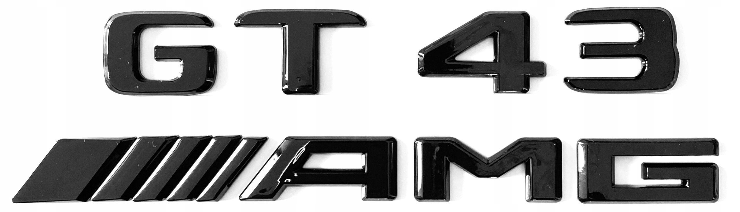 Mercedes-Benz Gt 43 GT43 Amg emblém znak logo nápis čierny