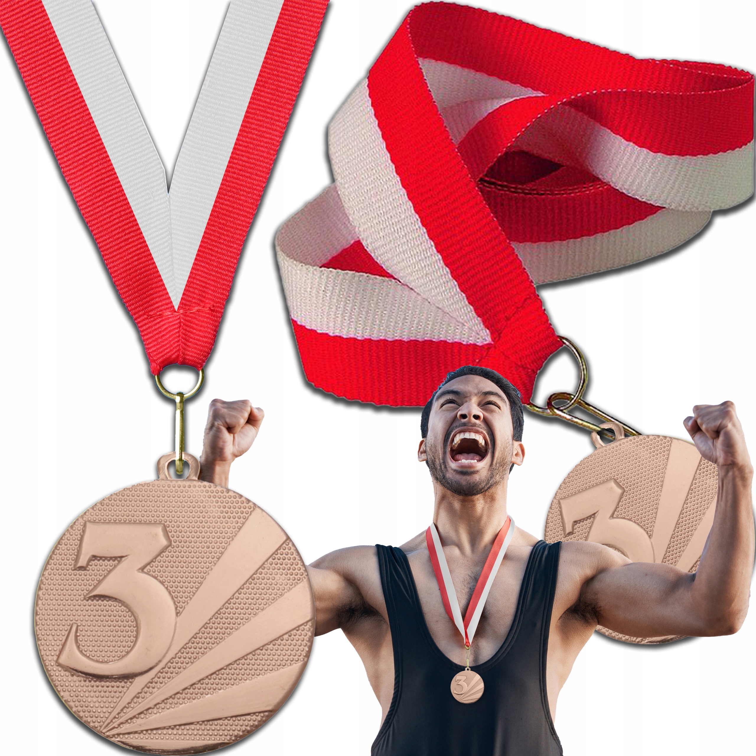 Medal Nagroda Brązowy dla dzieci z tasiemką na Zawody Nagroda 50mm