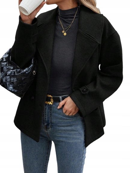 Shein Plus Krátký, Teplem Obklopující Měkký Kabát 48 1_A