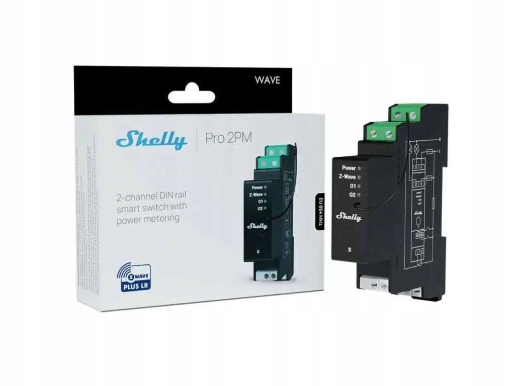 Shelly Wave Pro 2PM Lr (Z-wave Long Range)