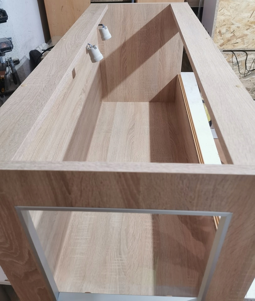 Terárium Nábytková Deska Prázdná 120x60x60 Pro Želvy Otevřené Shora