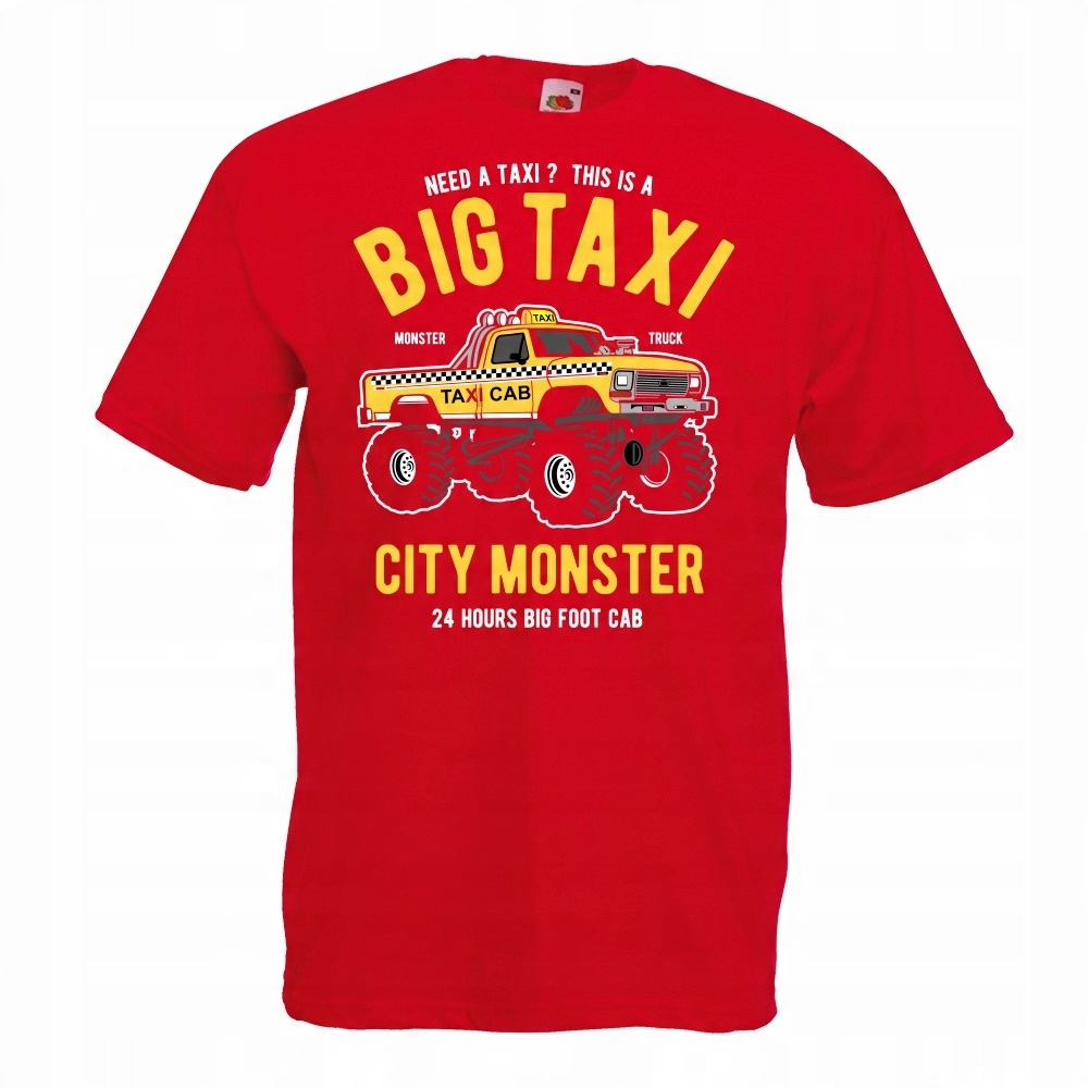

Koszulka monster truck taxi samochód XL czerwona