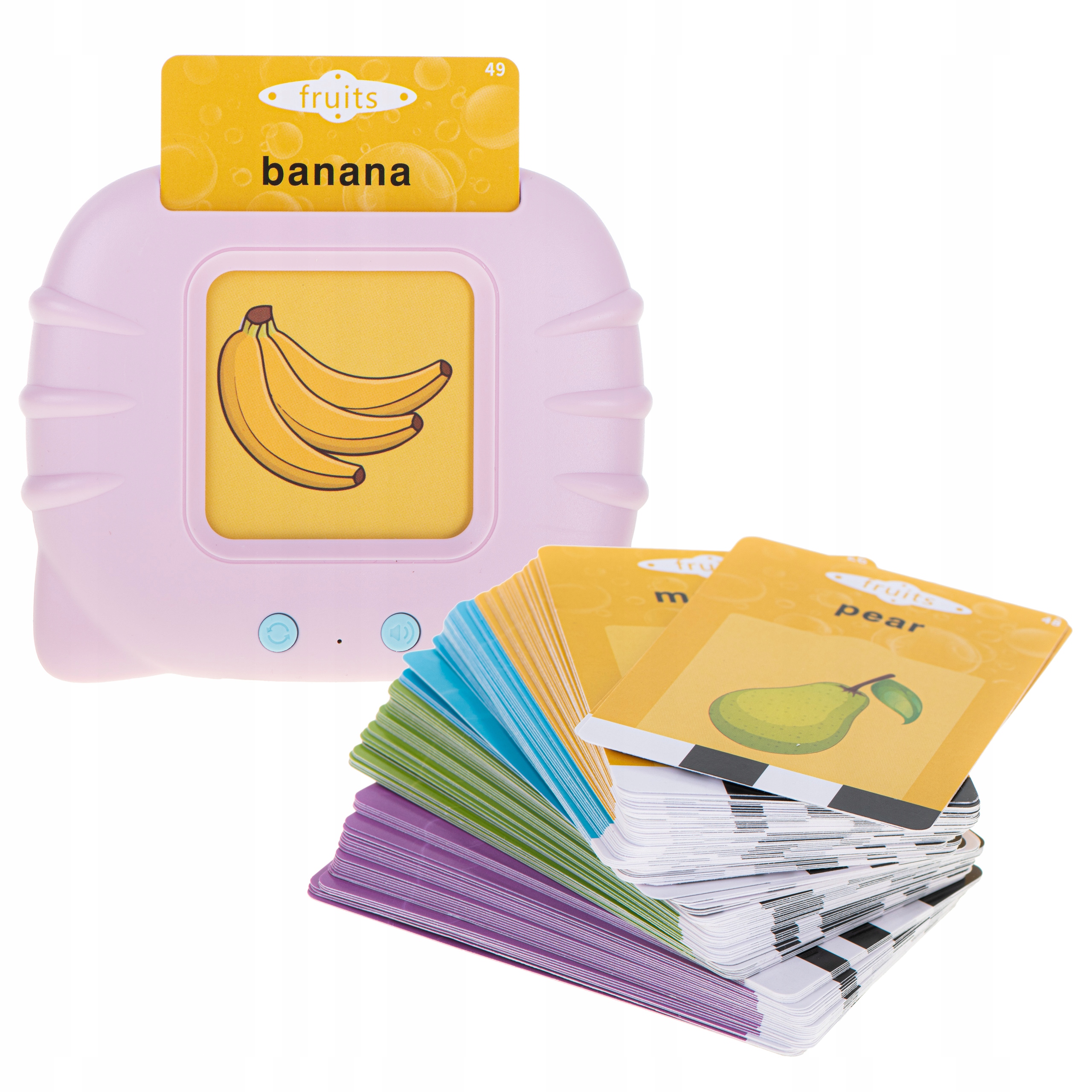 NAUKA ANGIELSKIEGO 112 FISZEK INTERAKTYWNA ZABAWKA EDUKACYJNA 224 SŁÓWEK Głębokość produktu 2.1 cm