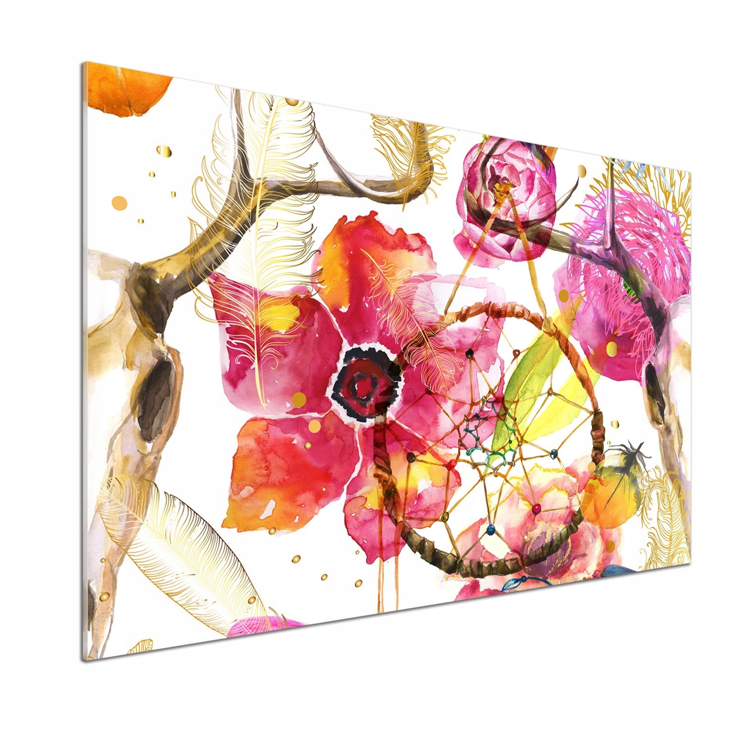 Panel do kuchyne Kvetinový vzor 100 x 70 cm Lepidlo