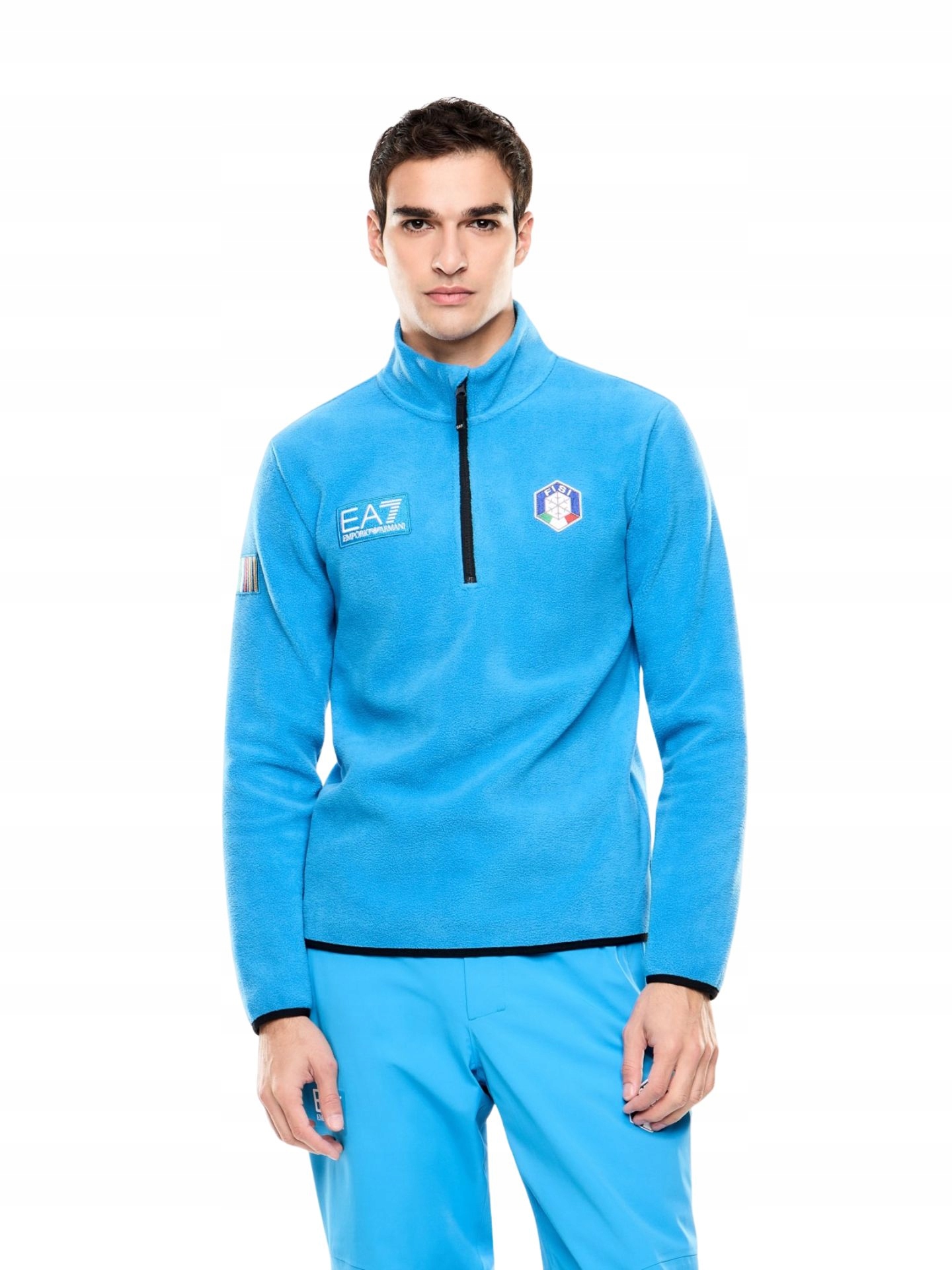 Bluza męska polarowa EA7 Emporio Armani Fisi Blue XL