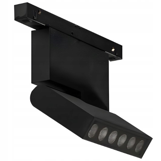 Černá Led reflektorová lampa pro kolejnicový systém Alfa Aldo Magnetic 4000K X