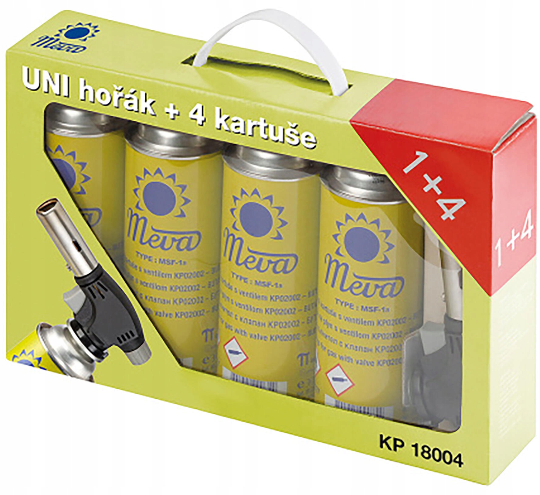 hořák univerzální 360st. 4 kartuše KP18004