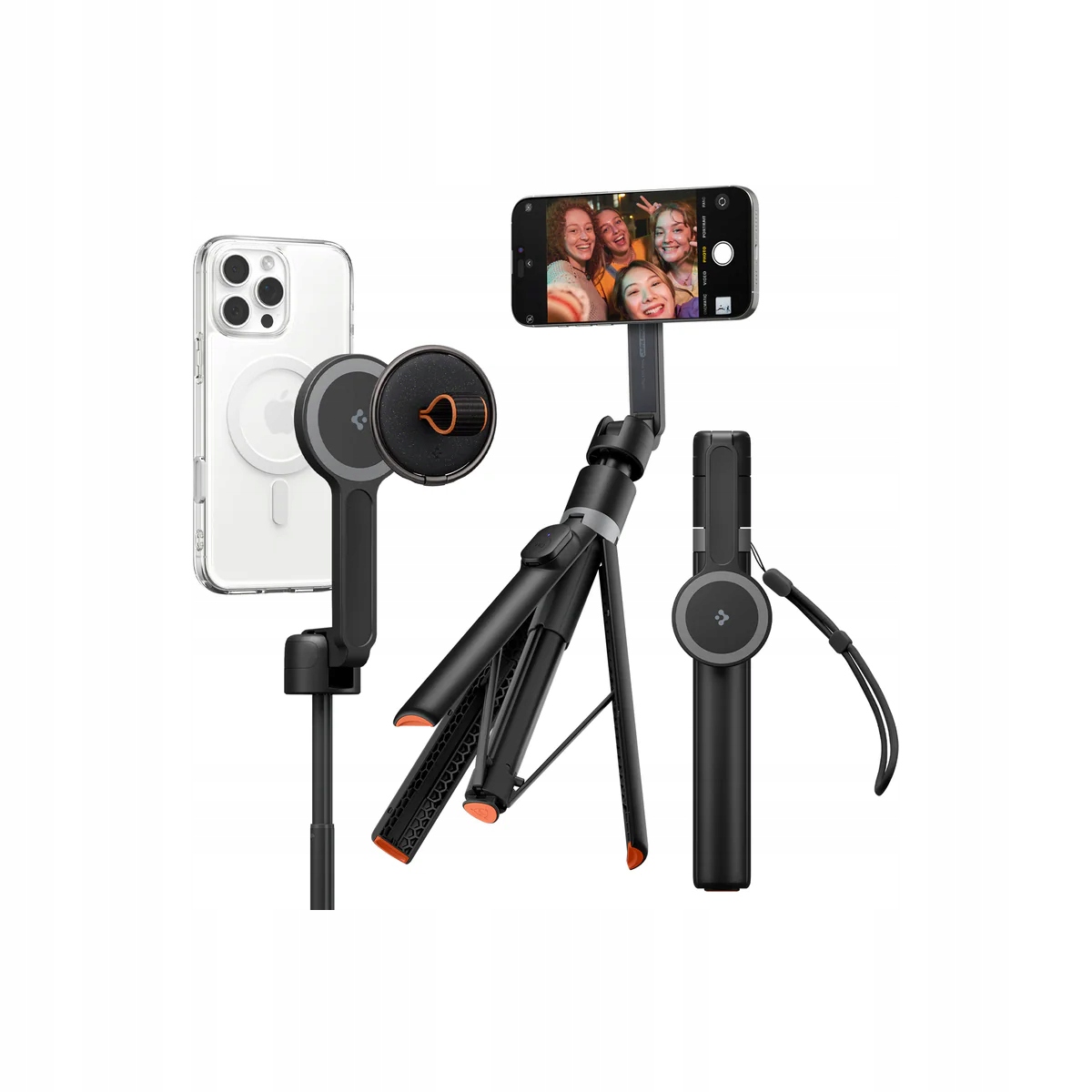 Stativ Spigen Selfie Stick MagSafe+ Tripod černý