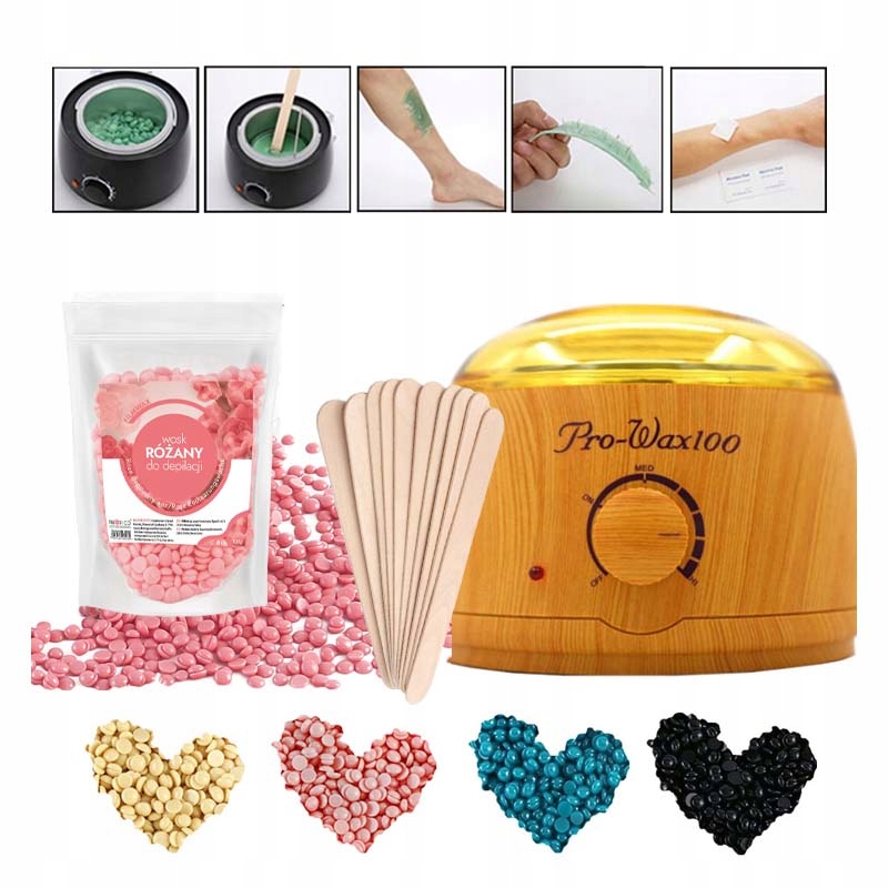 Zestaw do depilacji woskiem Podgrzewacz + Wosk do depilacji 100g