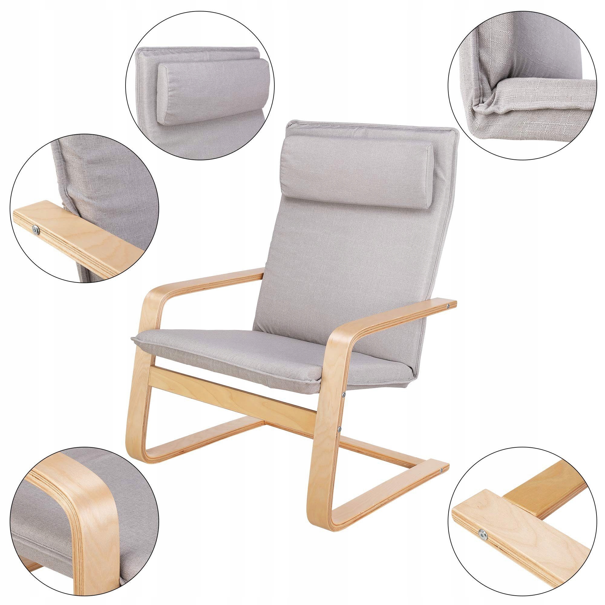 FOTEL Z PODNÓŻNIKIEM KRZESŁO RELAKSACYJNE Głębokość mebla 69 cm