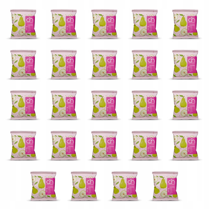 Suszone chipsy z gruszki 100% 18g Crispy Natural X24