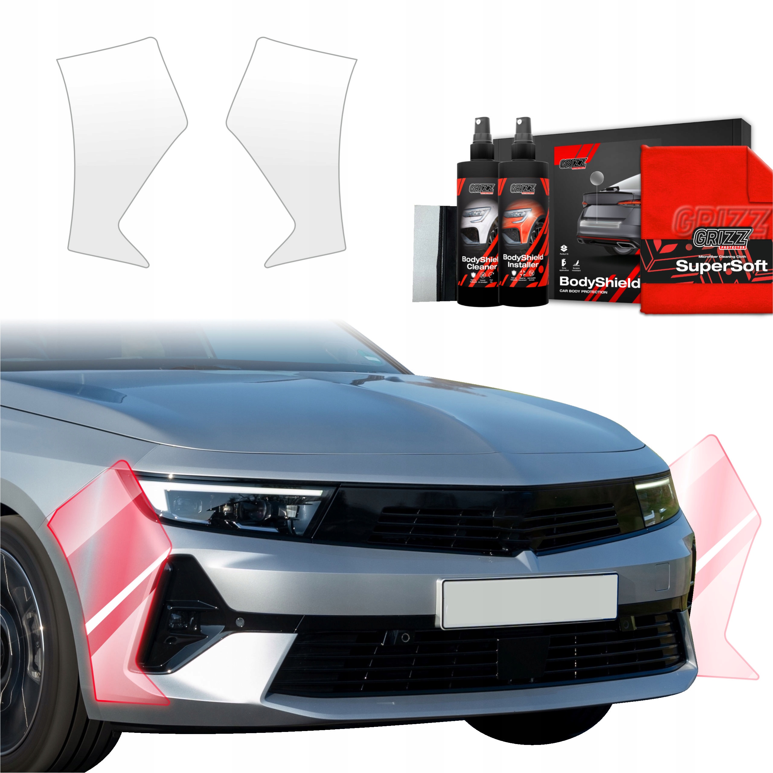 2v1 Fólie na nárazník Ppf pro Opel Astra (2021-2024) Grizz