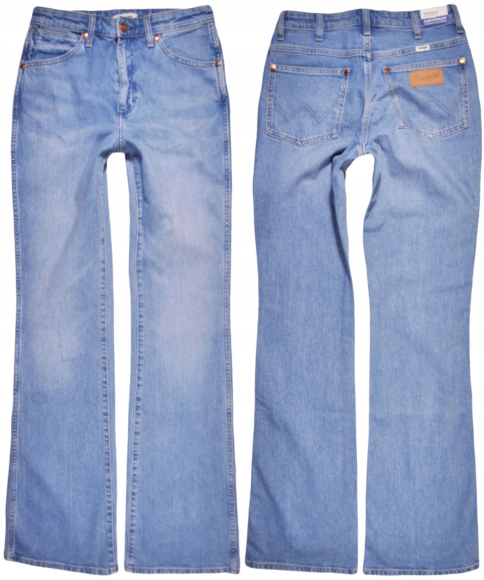 Wrangler kalhoty High Waist bootcut Blue jeans Westward W27 L32