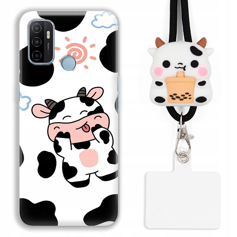 Etui pre Oppo A53S Puzdro krytka Case Kravička Moo Krava Módne Top Vzory