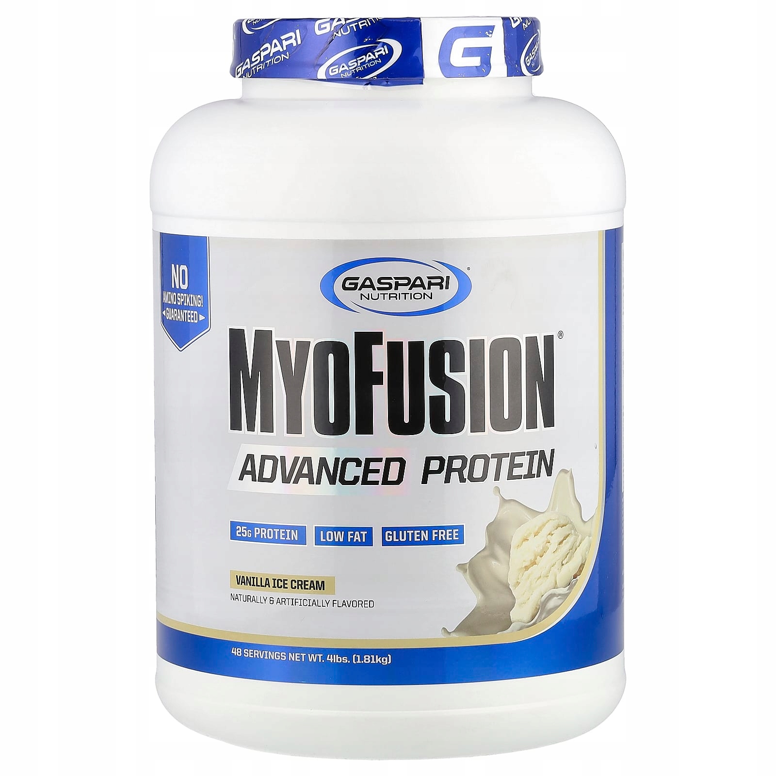 Gaspari Nutrition, MyoFusion, pokročilé bílkoviny, vanilková zmrzlina, 1,81 kg